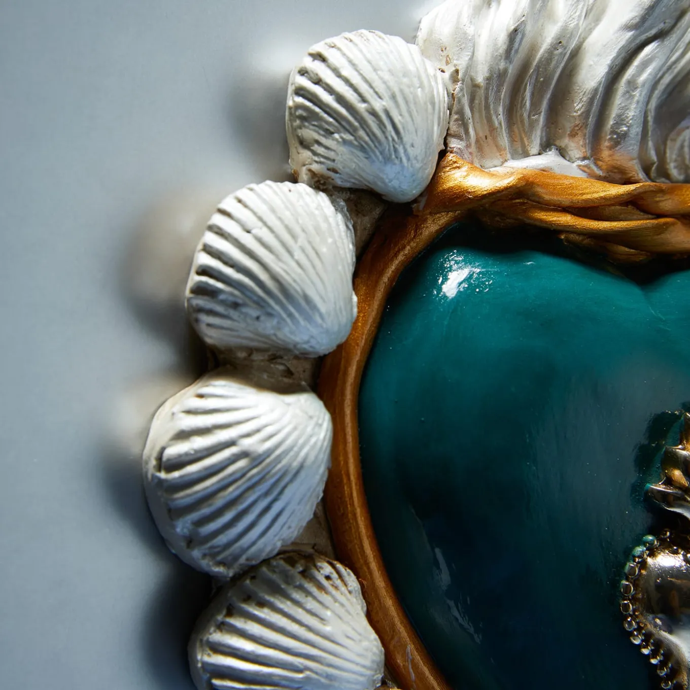 CUORE IN CERAMICA BIANCO E TURCHESE DI SUMMER CALLING