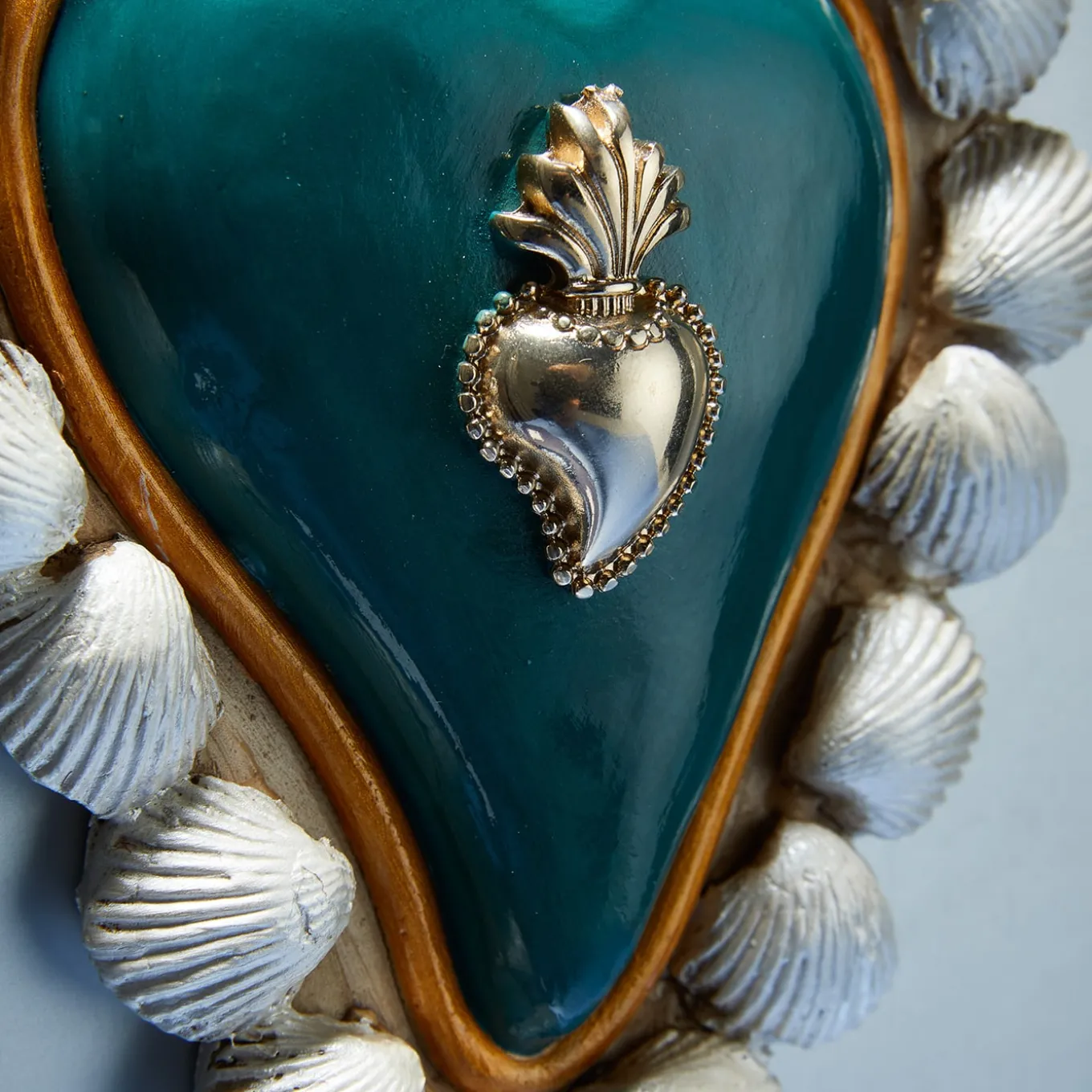 CUORE IN CERAMICA BIANCO E TURCHESE DI SUMMER CALLING