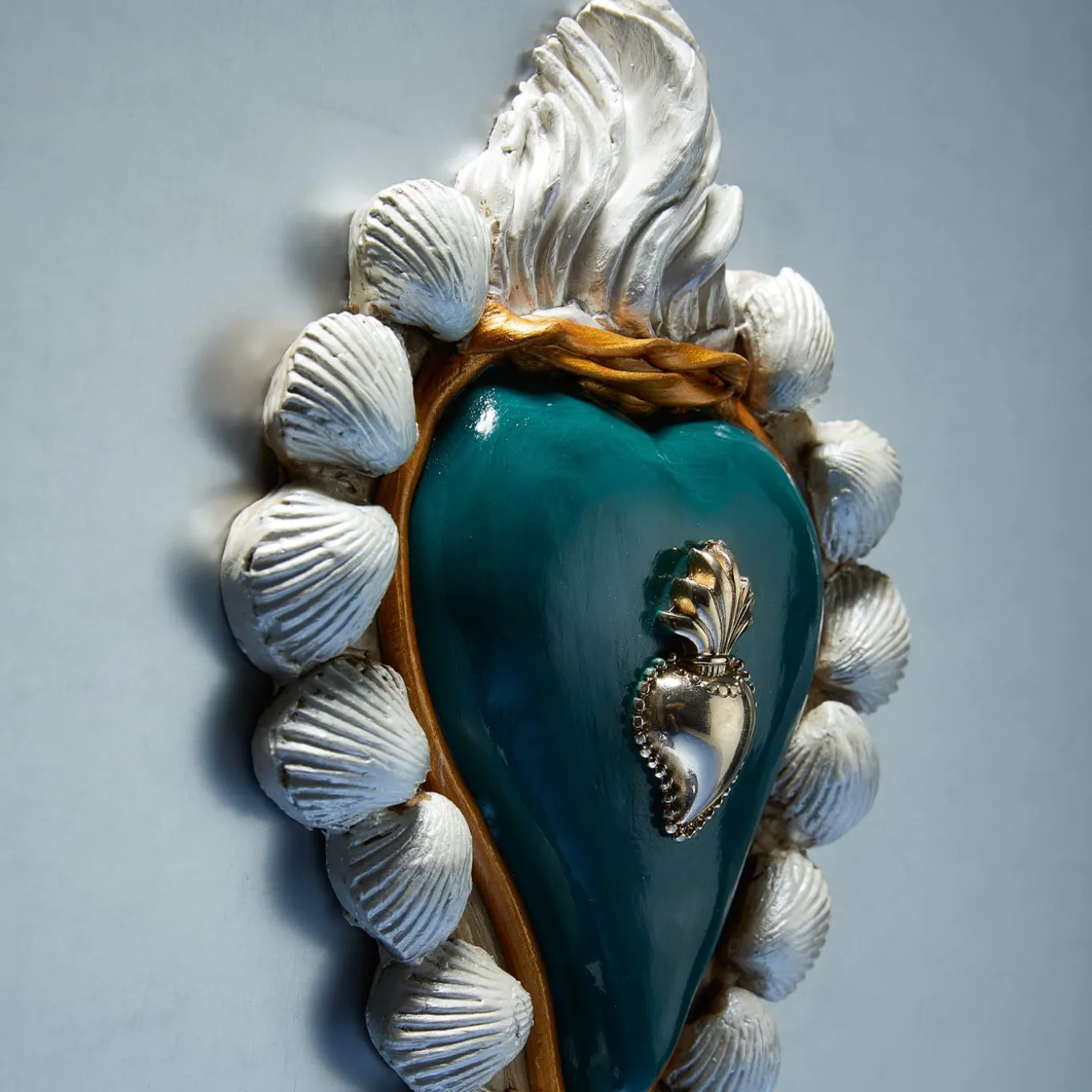 CUORE IN CERAMICA BIANCO E TURCHESE DI SUMMER CALLING