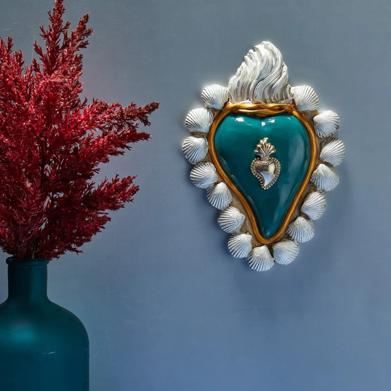 CUORE IN CERAMICA BIANCO E TURCHESE DI SUMMER CALLING