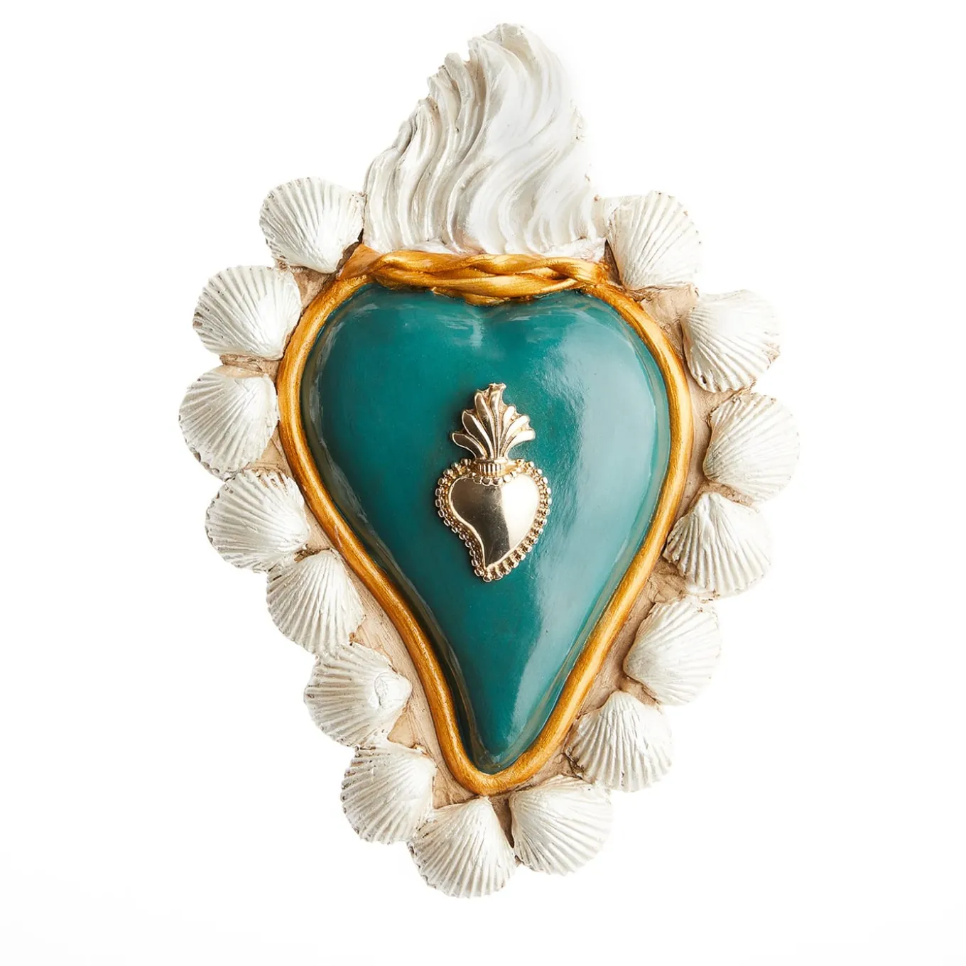 CUORE IN CERAMICA BIANCO E TURCHESE SUMMER VIBES
