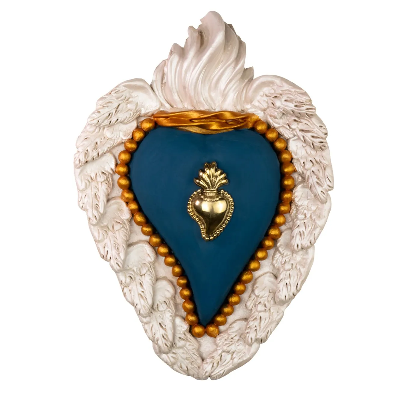 Cuore in ceramica blu opaco