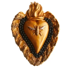 CUORE IN CERAMICA CON MOTIVO APE BE(E) GOLD