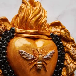 CUORE IN CERAMICA CON MOTIVO APE BE(E) GOLD