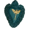 Cuore in ceramica verde Ephemerus in Nature