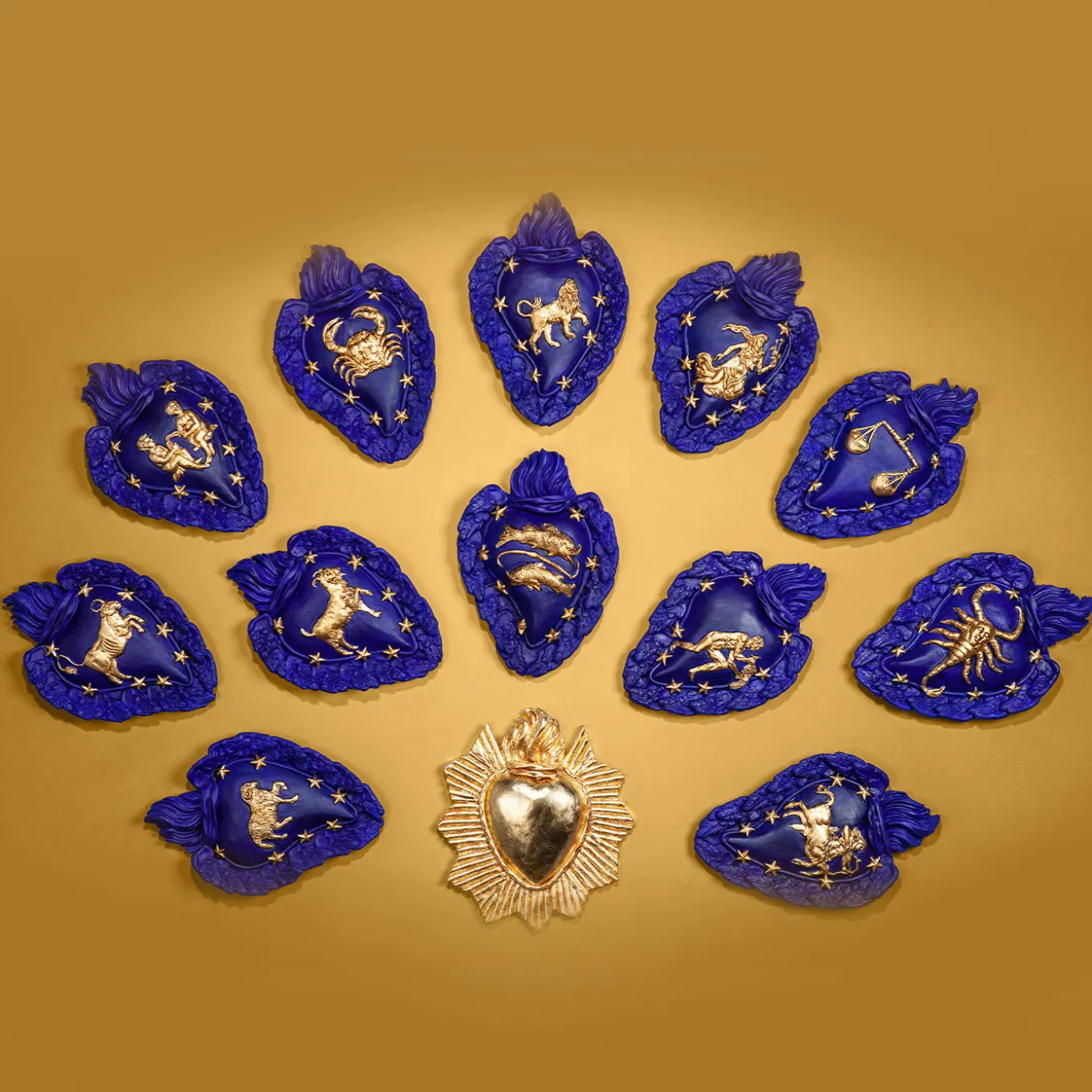Cuore in ceramica Zodiaco Sagittario