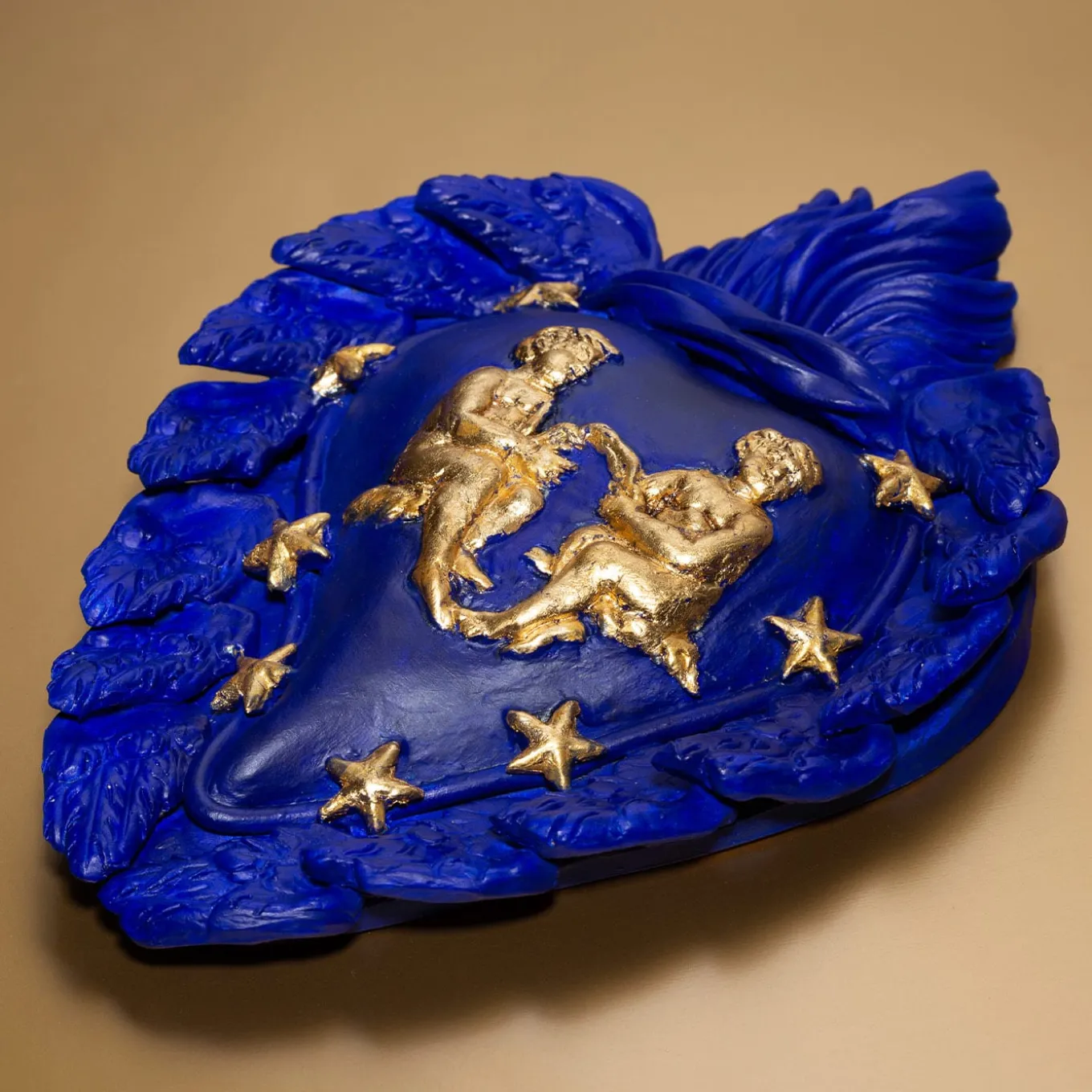 Cuore in ceramica Zodiaco Gemini