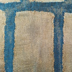 Cuscino Asplenio rettangolare a motivi blu e beige