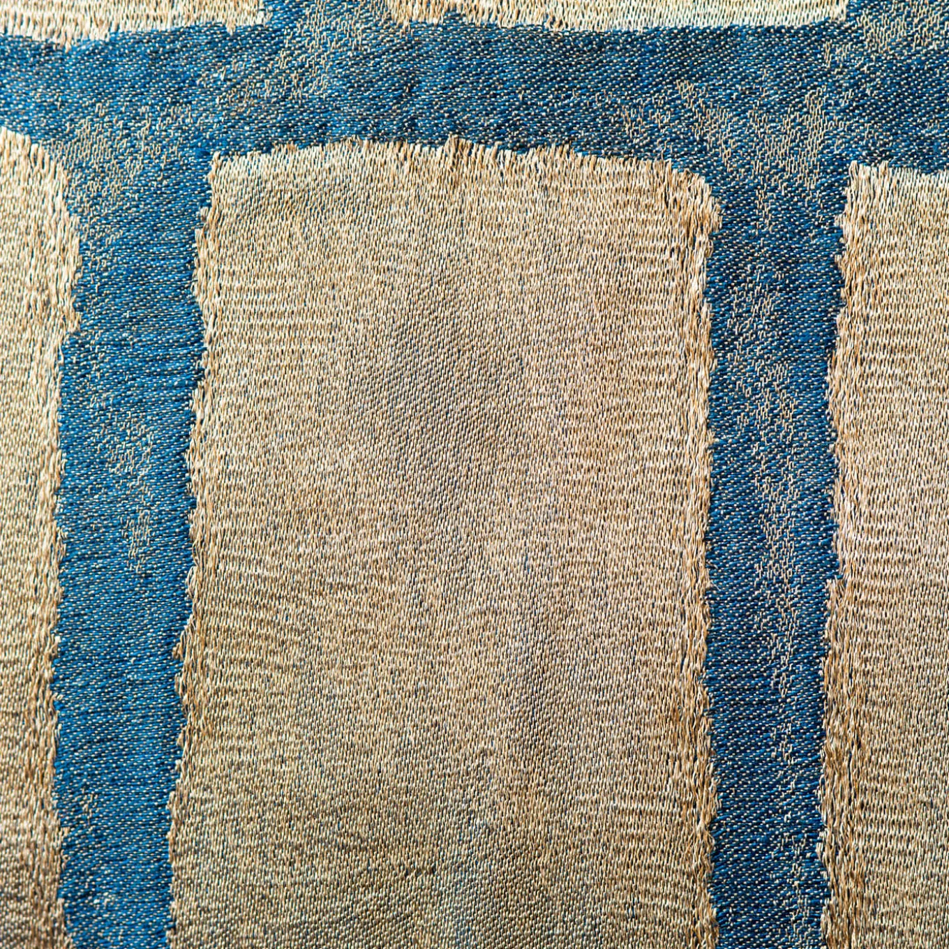 Cuscino Asplenio rettangolare a motivi blu e beige