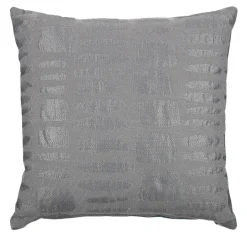 Cuscino Carrè argentato quadrato in Dry Stone Jacquard Fabric