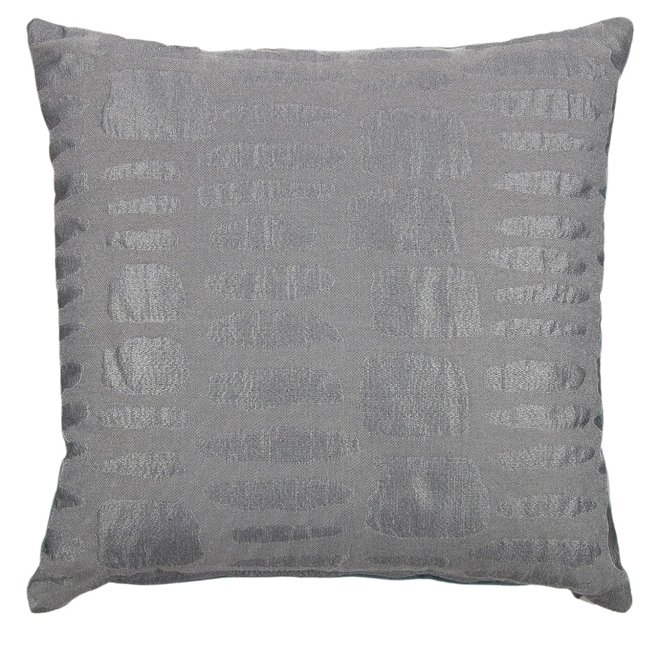 Cuscino Carrè argentato quadrato in Dry Stone Jacquard Fabric