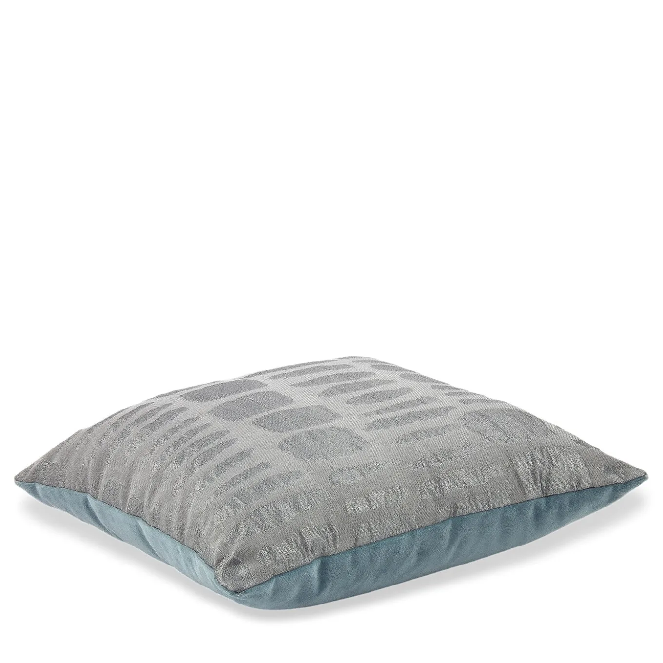 Cuscino Carrè argentato quadrato in Dry Stone Jacquard Fabric