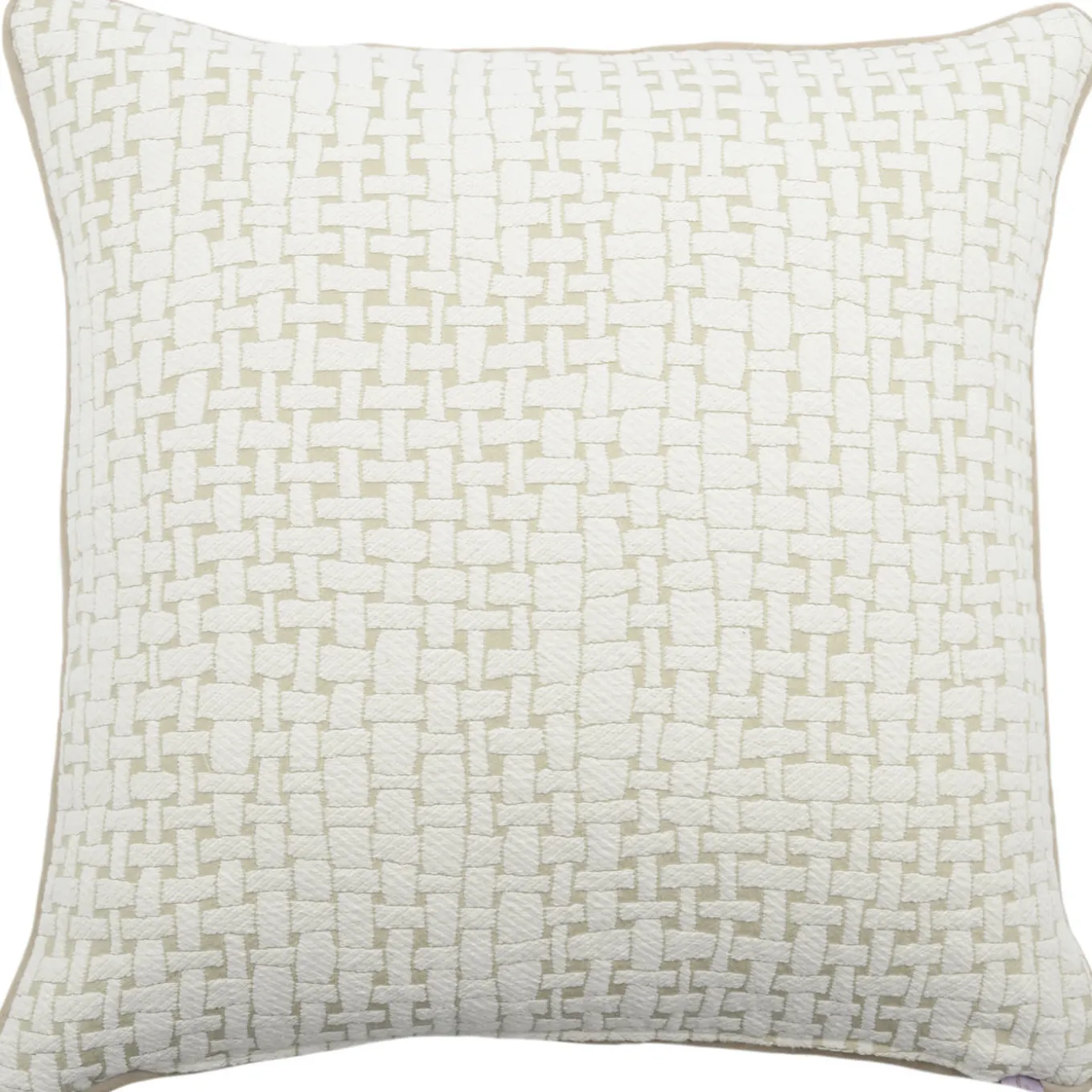 Cuscino Carrè avorio in Tessuto Jacquard Lovely