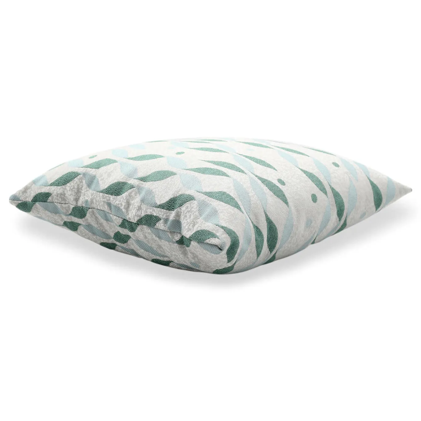 Cuscino Carrè azzurro in tessuto Jacquard TALIA