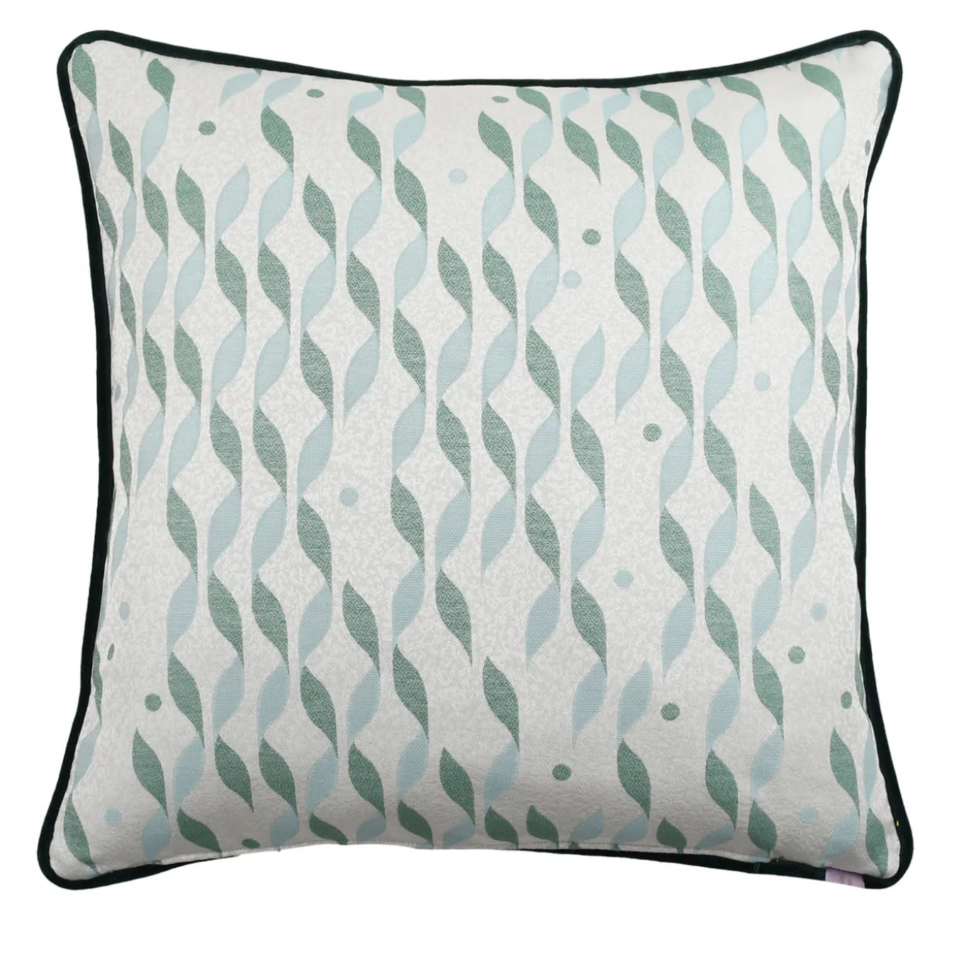 Cuscino Carrè Azzurro in tessuto jacquard TALIA