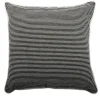 Cuscino Carrè bianco e nero in tessuto jacquard a righe