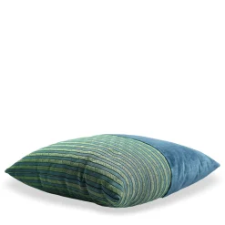 Cuscino Carrè Bis blu smeraldo