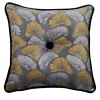 Cuscino Carrè dorato e argentato in tessuto jacquard Bloom