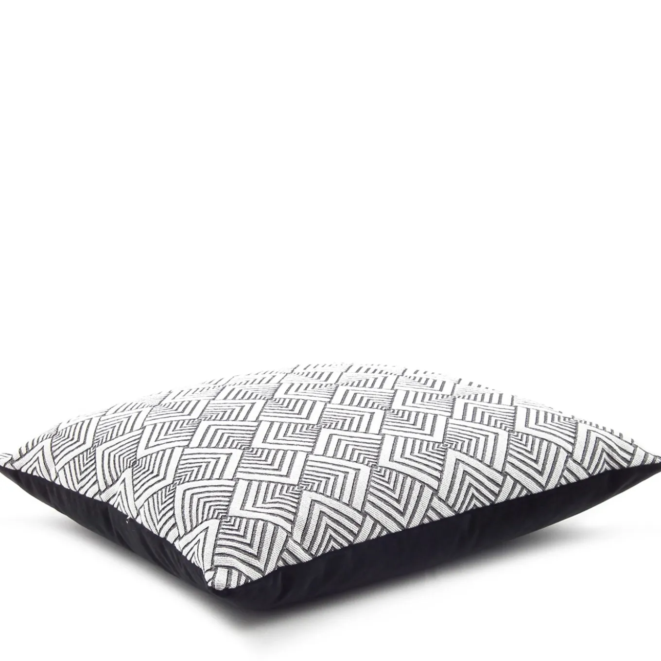 Cuscino Carrè in tessuto jacquard Hypnose Deco e Velluto di Cotone