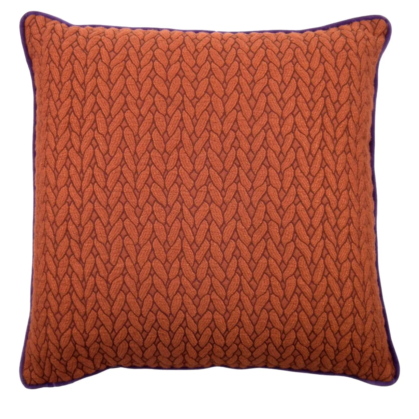 Cuscino Carrè in tessuto Jacquard bruciato Tricot