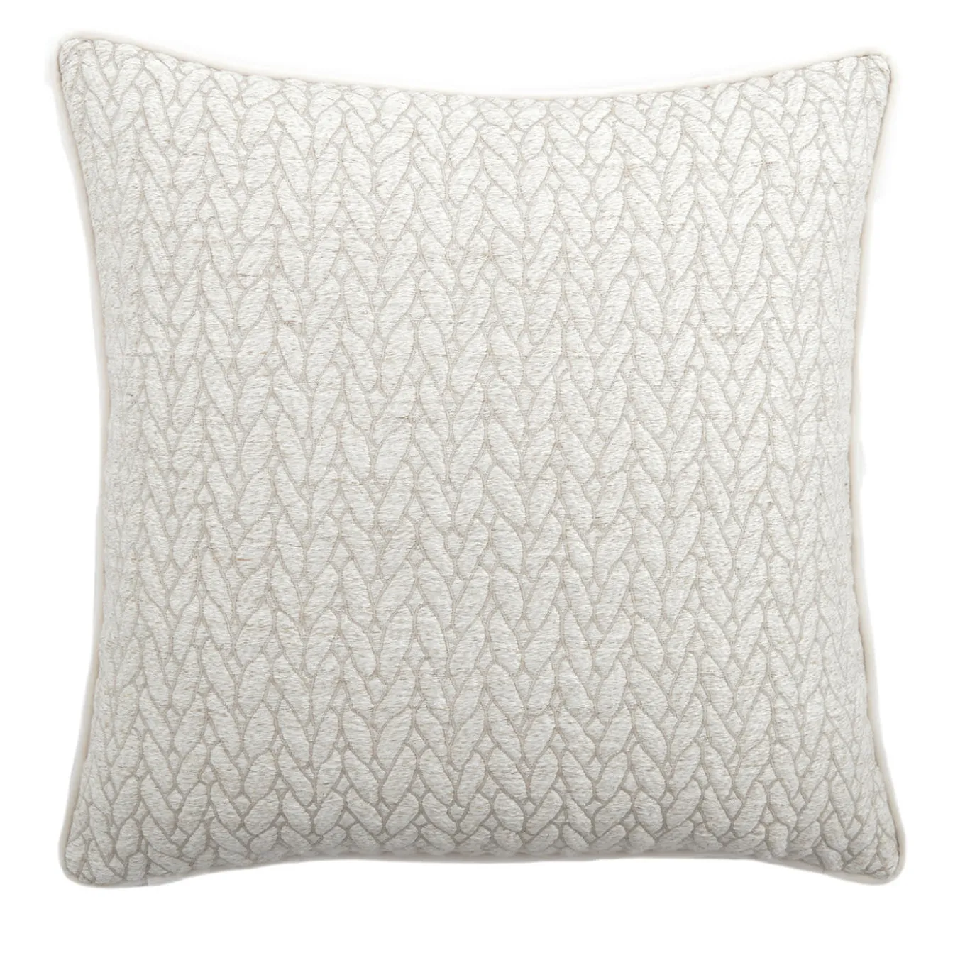 Cuscino Carrè in tessuto jacquard treccia