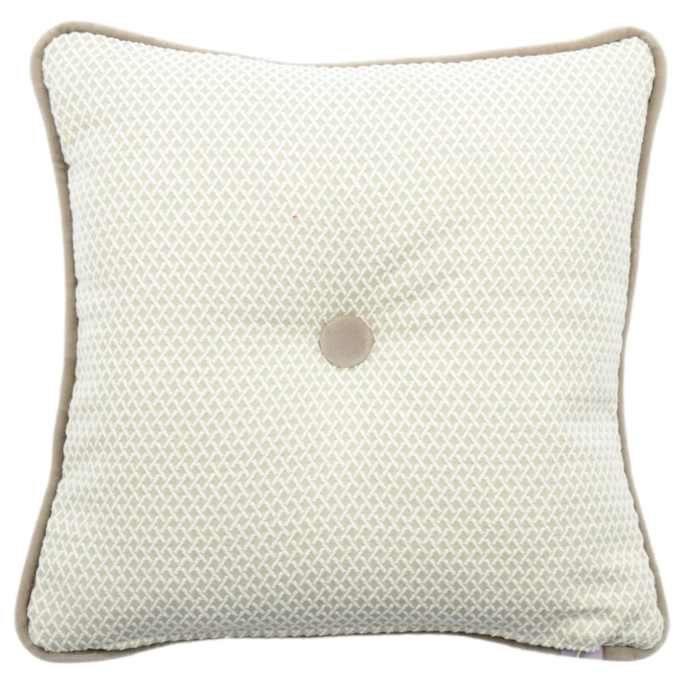 Cuscino Carrè in tessuto jacquard avorio Lovely