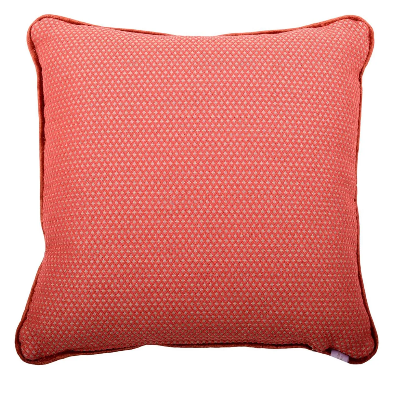 Cuscino Carrè in tessuto jacquard falso unito e Vellluto di Lino