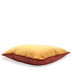 Cuscino Carrè in tessuto jacquard falso unito e Vellluto di Lino