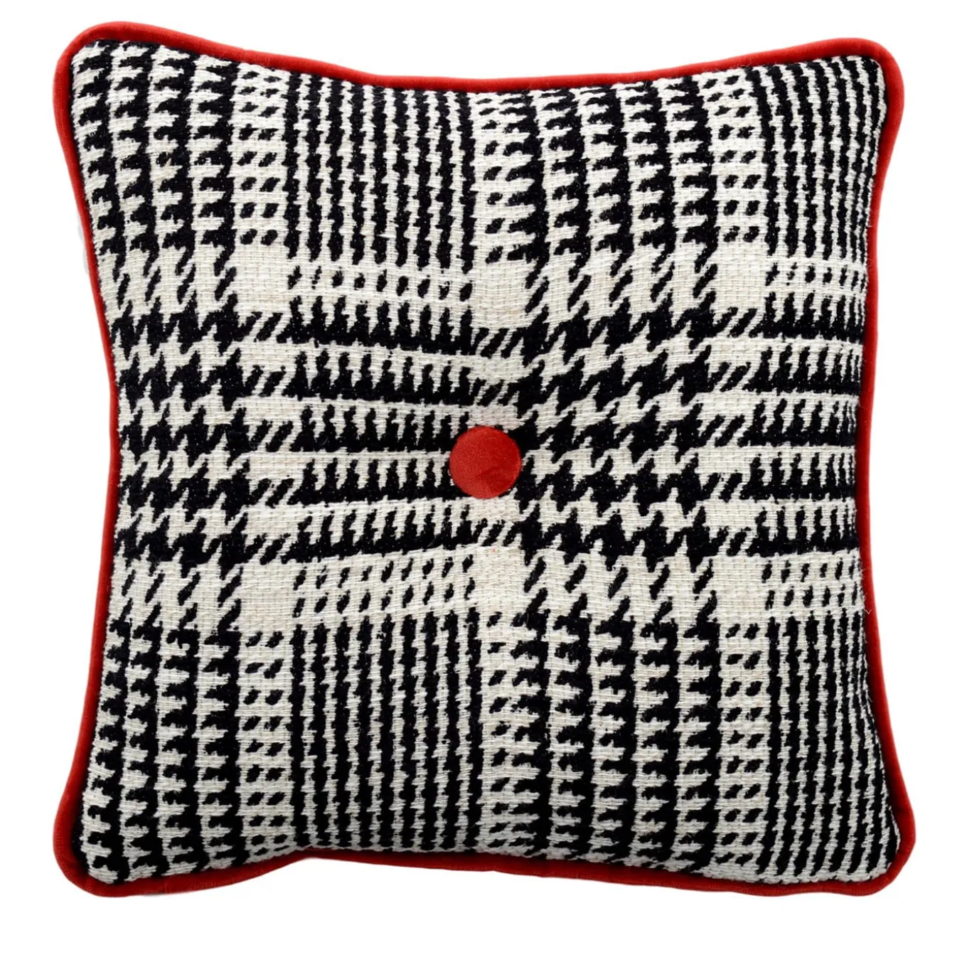 Cuscino Carré in tessuto jacquard Prince di Galles