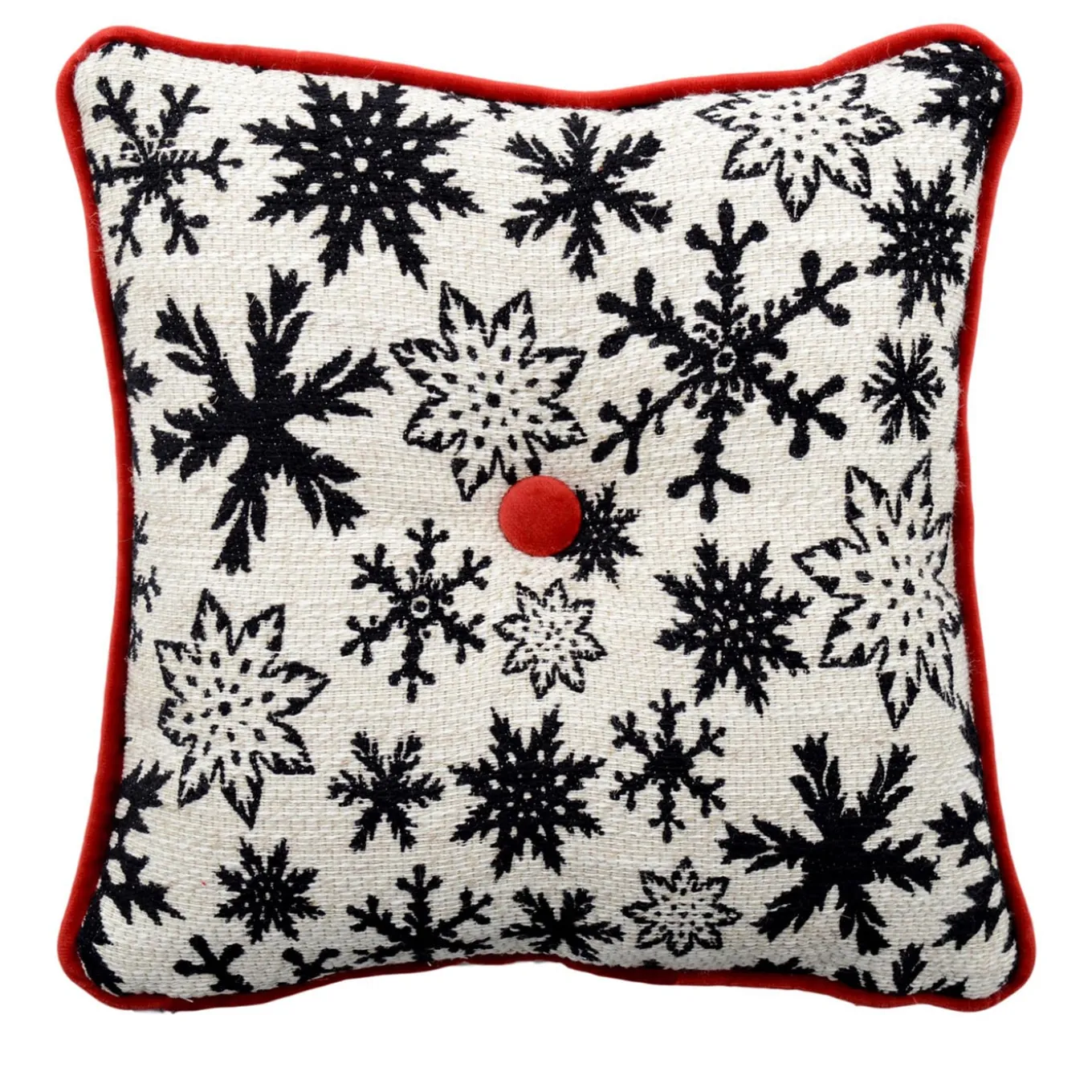 Cuscino Carré in tessuto jacquard alpino