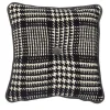 Cuscino Carré in tessuto jacquard bianco e nero Galles' Prince