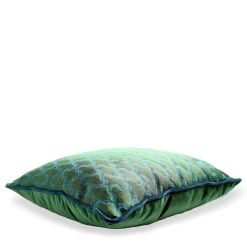 Cuscino Carrè in tessuto jacquard e velluto di lino