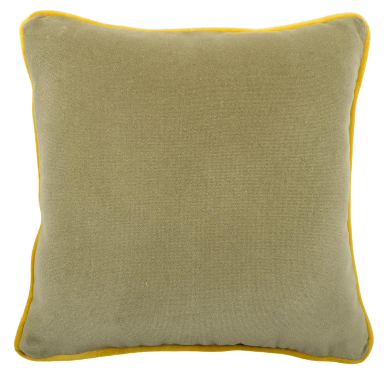 Cuscino Carrè in velluto di cotone muschiato e tessuto jacquard
