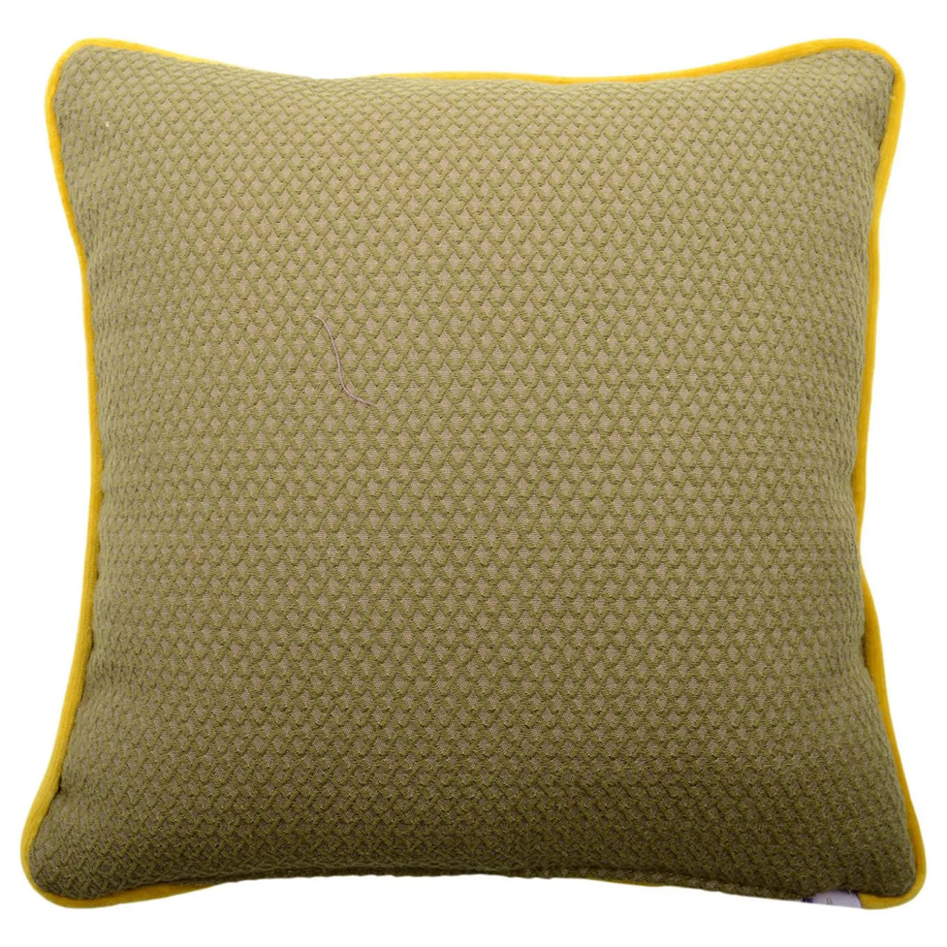 Cuscino Carrè in velluto di cotone muschiato e tessuto jacquard