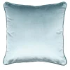 Cuscino Carrè in Velluto di Azzurro Polvere