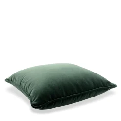 Cuscino Carrè in velluto verde scuro