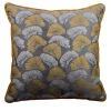 Cuscino Carrè Luminoso in Tessuto Jacquard e Velluto di Seta