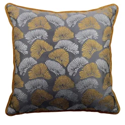 Cuscino Carrè Luminoso in Tessuto Jacquard e Velluto di Seta