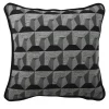 Cuscino Carrè Nero in tessuto jacquard Relief