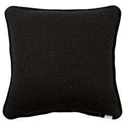 Cuscino Carrè quadrato bianco e nero in tessuto jacquard geometrico