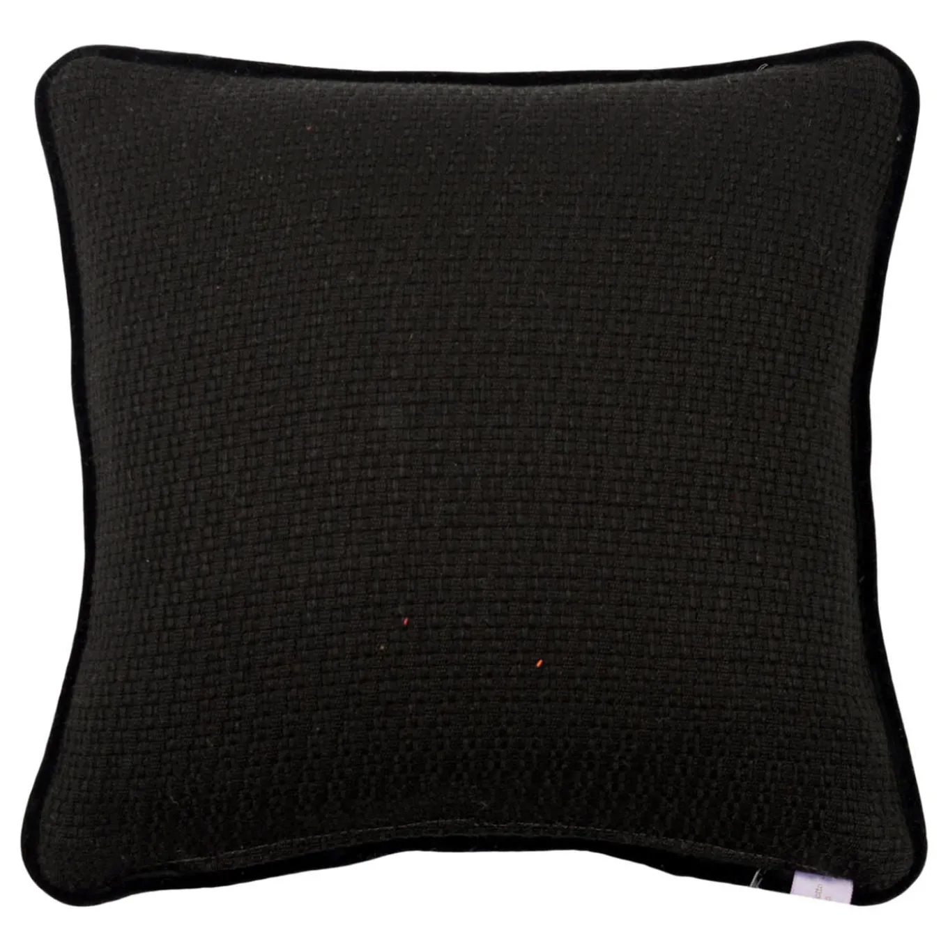 Cuscino Carrè quadrato bianco e nero in tessuto jacquard geometrico