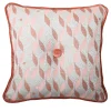 Cuscino Carrè Rosa in tessuto jacquard TALIA