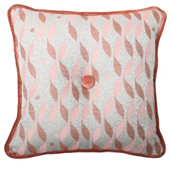 Cuscino Carrè Rosa in tessuto jacquard TALIA