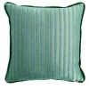 Cuscino Carrè verde in tessuto jacquard a righe