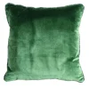 Cuscino Emerald Carrè in velluto di seta e tessuto jacquard