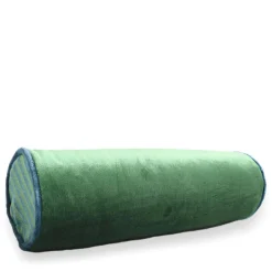 Cuscino Emerald Roll Rullo in velluto di seta