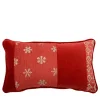Cuscino in tessuto jacquard e velluto di cotone Red Bandè