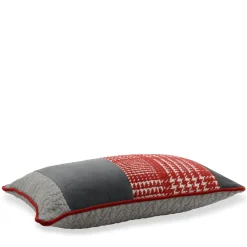 Cuscino intarsio in tessuto jacquard Bandè e velluto di cotone #2