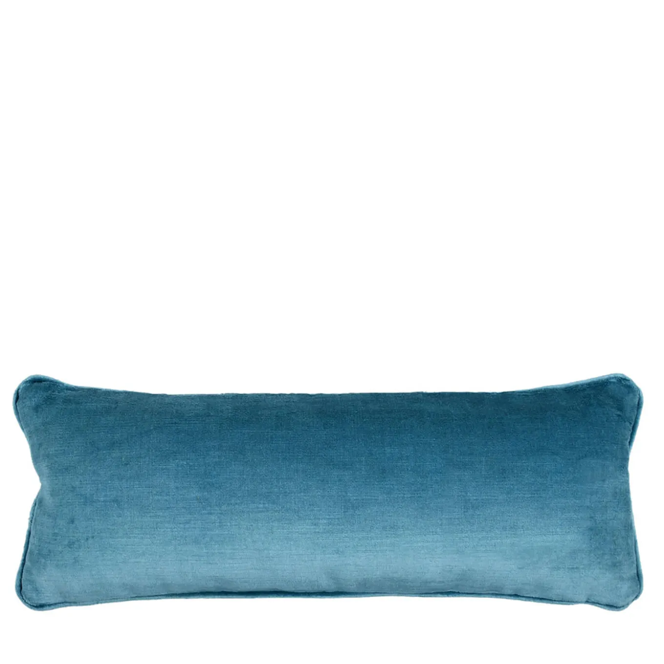 Cuscino Longue Azzurro in Tessuto Jacquard e Velluto di Lino