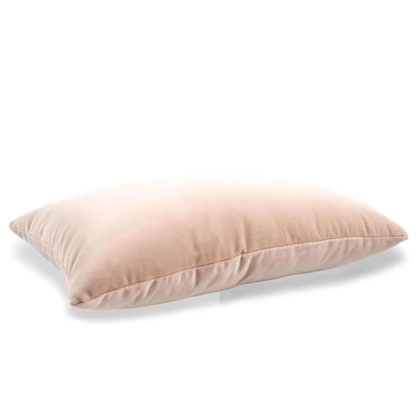Cuscino Longue in Velluto di Cotone Rosa Cipria